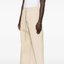 Beige Wide-Leg Track Pants