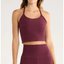 Burgundy Halter Crop Tank