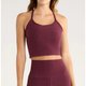Burgundy Halter Crop Tank