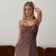 Brown Polka Dot Mini Dress