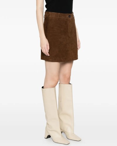 Brown Suede Mini Skirt