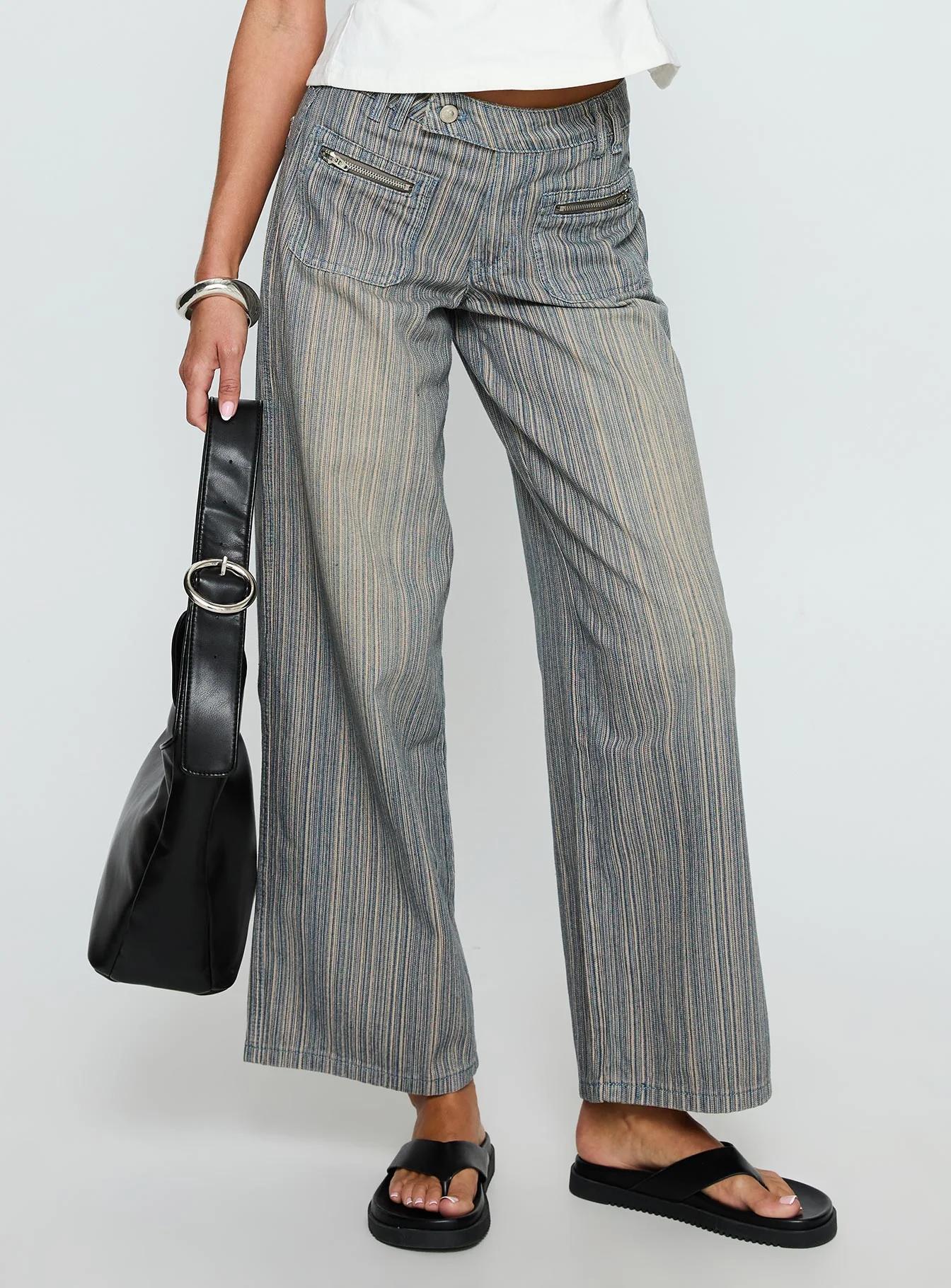 Grey Pinstripe Trousers