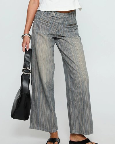 Grey Pinstripe Trousers