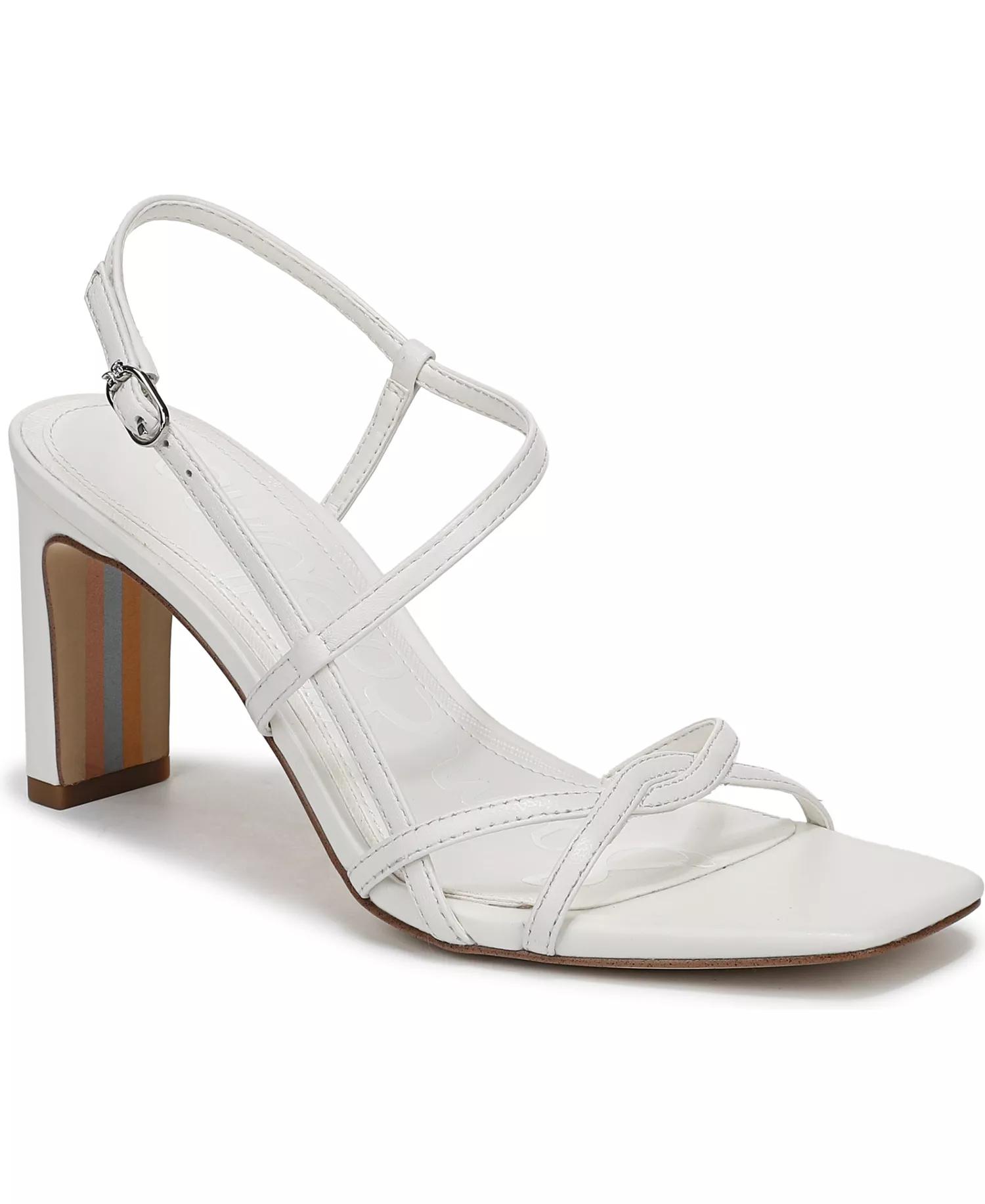 White Strappy Heeled Sandals