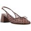 Polka-Dot Mesh Slingback Heels