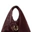 Burgundy Faux-Fur Shoulder Bag