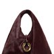 Burgundy Faux-Fur Shoulder Bag