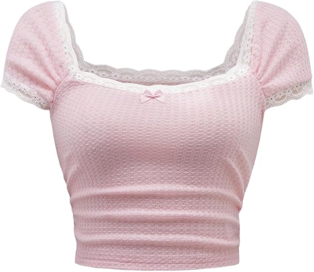 Pale Pink Puff-Sleeve Top