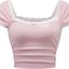Pale Pink Puff-Sleeve Top