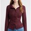 Burgundy Fitted Shirt