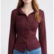 Burgundy Fitted Shirt