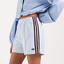 White Side-Stripe Running Shorts