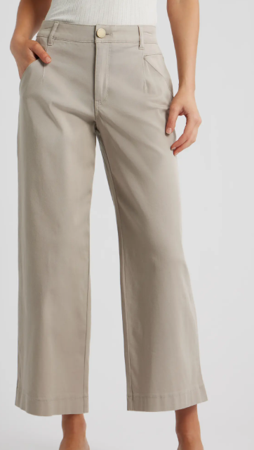 Beige Wide-Leg Trousers