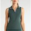Green Sleeveless Polo Top