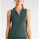Green Sleeveless Polo Top