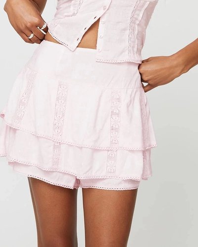Pink Linen Corset Crop Top