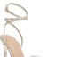 Gold Floral Ankle-Strap Heels