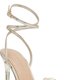 Gold Floral Ankle-Strap Heels