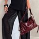 Burgundy Tie-Detail Shoulder Bag