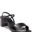Black Strappy Block-Heel Sandals