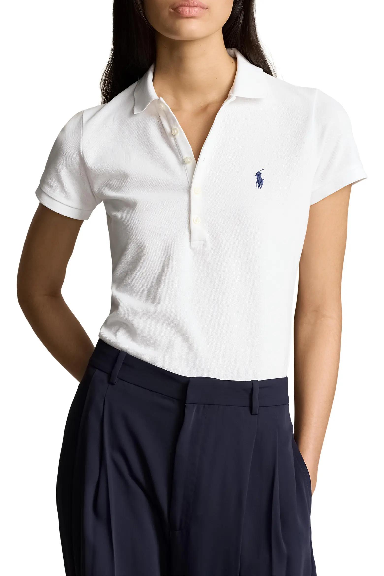 White Fitted Polo Shirt