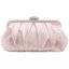 Blush Pink Pleated Satin Clutch