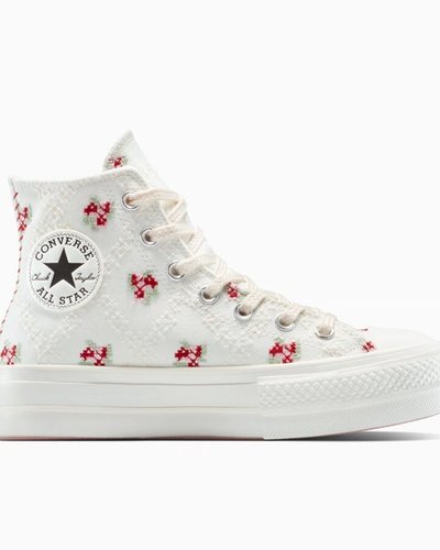 White High-Top Canvas Sneakers