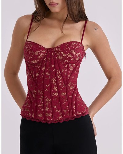 Burgundy Corset Top