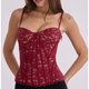 Burgundy Corset Top
