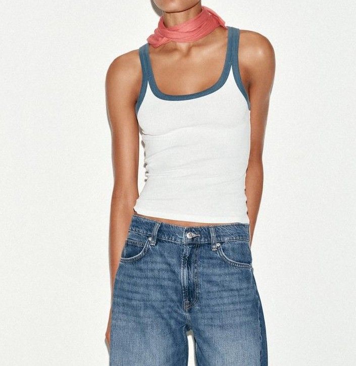 White Ringer Tank