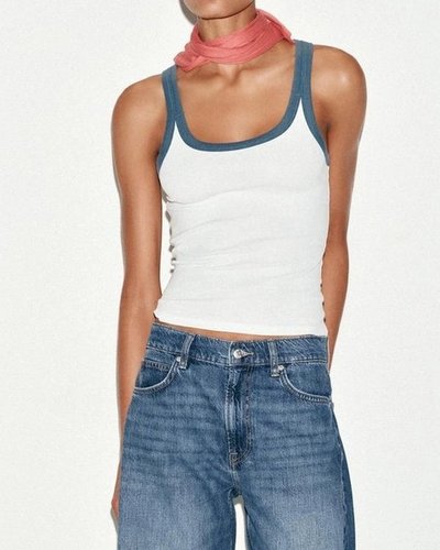 White Ringer Tank