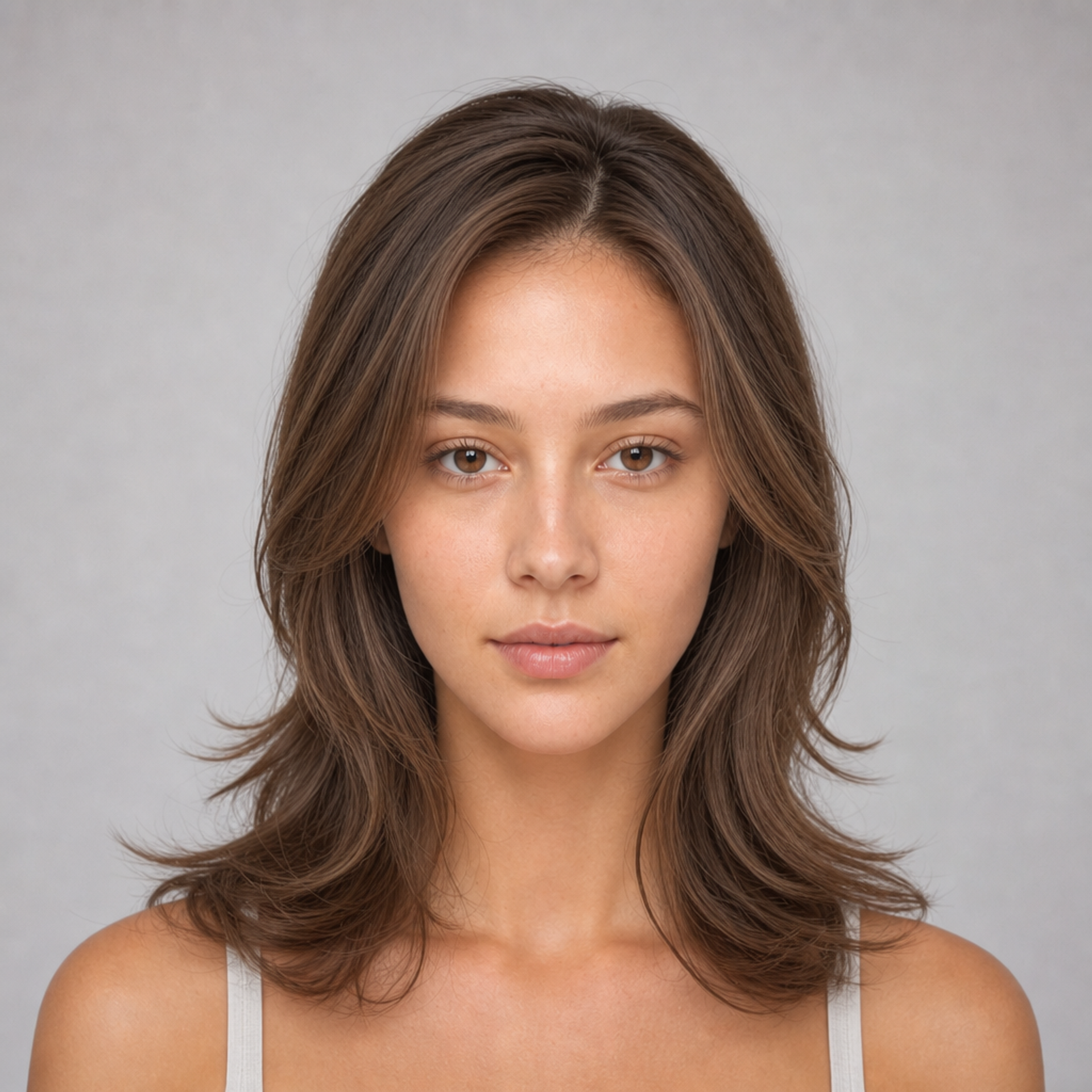 Side-Part Layered Lob — hairstyle for triangle face