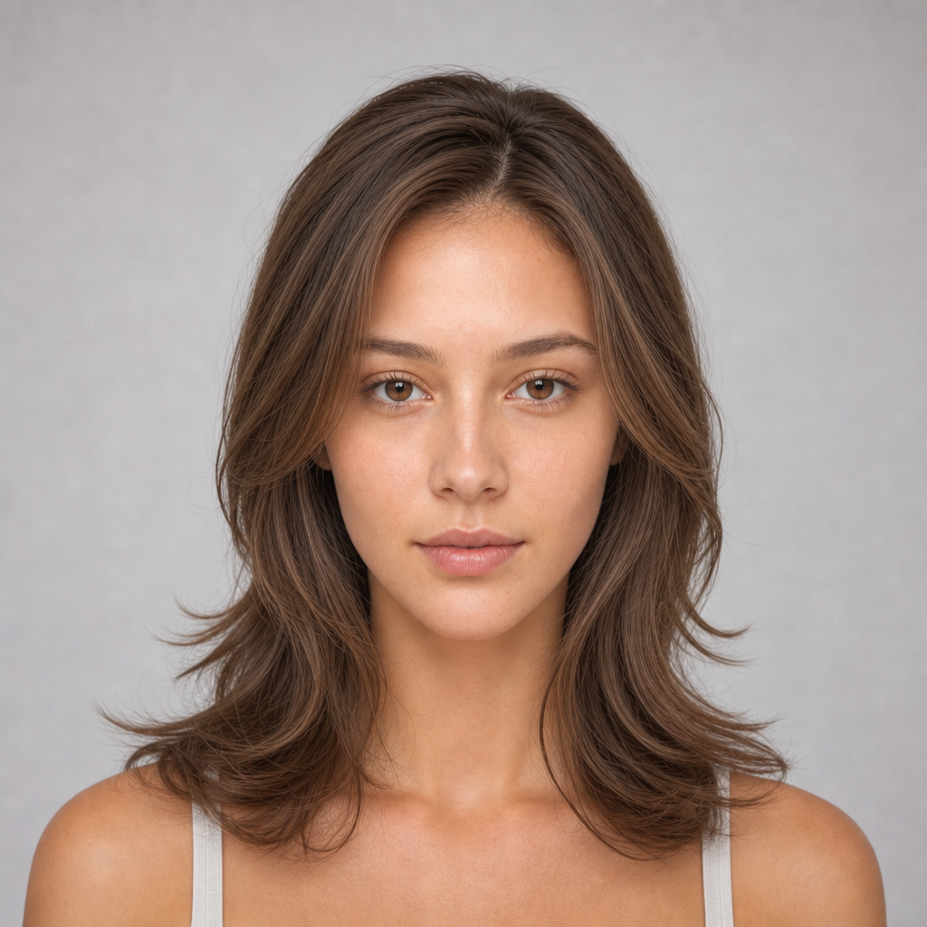 Side-Part Layered Lob — hairstyle for triangle face