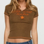 Brown Graphic Baby Tee