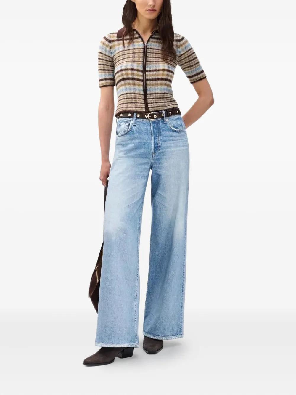 Light Wash Wide-Leg Jeans