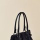 Black Studded Leather Satchel
