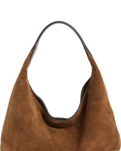Brown Suede Shoulder Bag