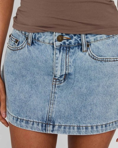 Light Wash Quilted Denim Shorts
