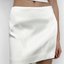 White Paneled Mini Skirt