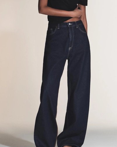 Dark Indigo Wide-Leg Jeans