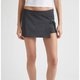 Grey Wrap Mini Skirt