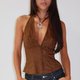 Brown Halter Vest