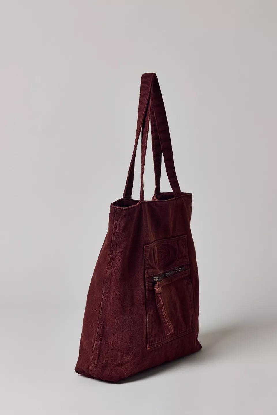 Burgundy Canvas Tote Bag