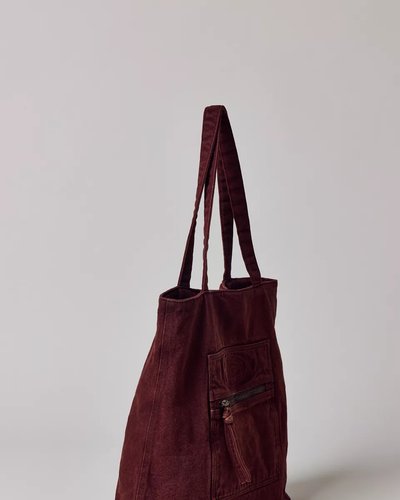 Burgundy Canvas Tote Bag