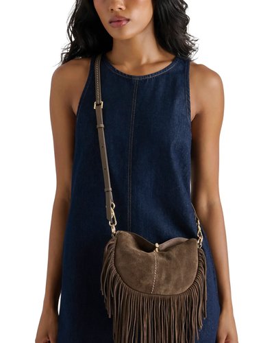 Brown Fringed Crossbody Bag