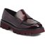 Burgunderrote Loafer mit Profilsohle
