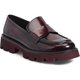 Burgunderrote Loafer mit Profilsohle
