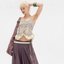 Mauve Pleated Midi Skirt