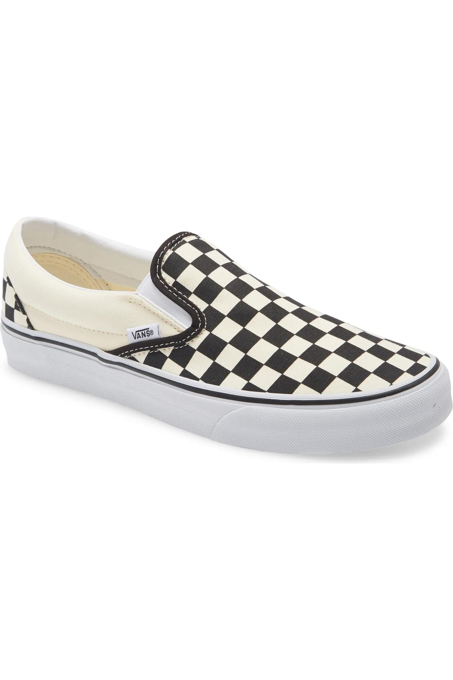 Checkerboard Vans Slip-Ons