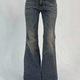 Light Wash Low-Rise Flare Jeans